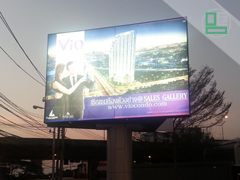 ป้ายกล่องไฟ Condo Vio ทำโครงสร้างพร้อมติดตั้ง ขนาด 3x6m ถ.ติวานนต์