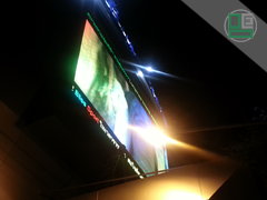 ป้ายโฆษณาจอ LED ทำโครงสร้างและติดตั้ง สนามมวยลุมพีนี รามอินทรา